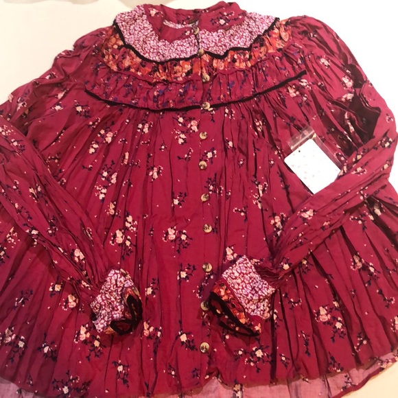 New Free People Paloma Printed Blouse - Picture 3 of 5